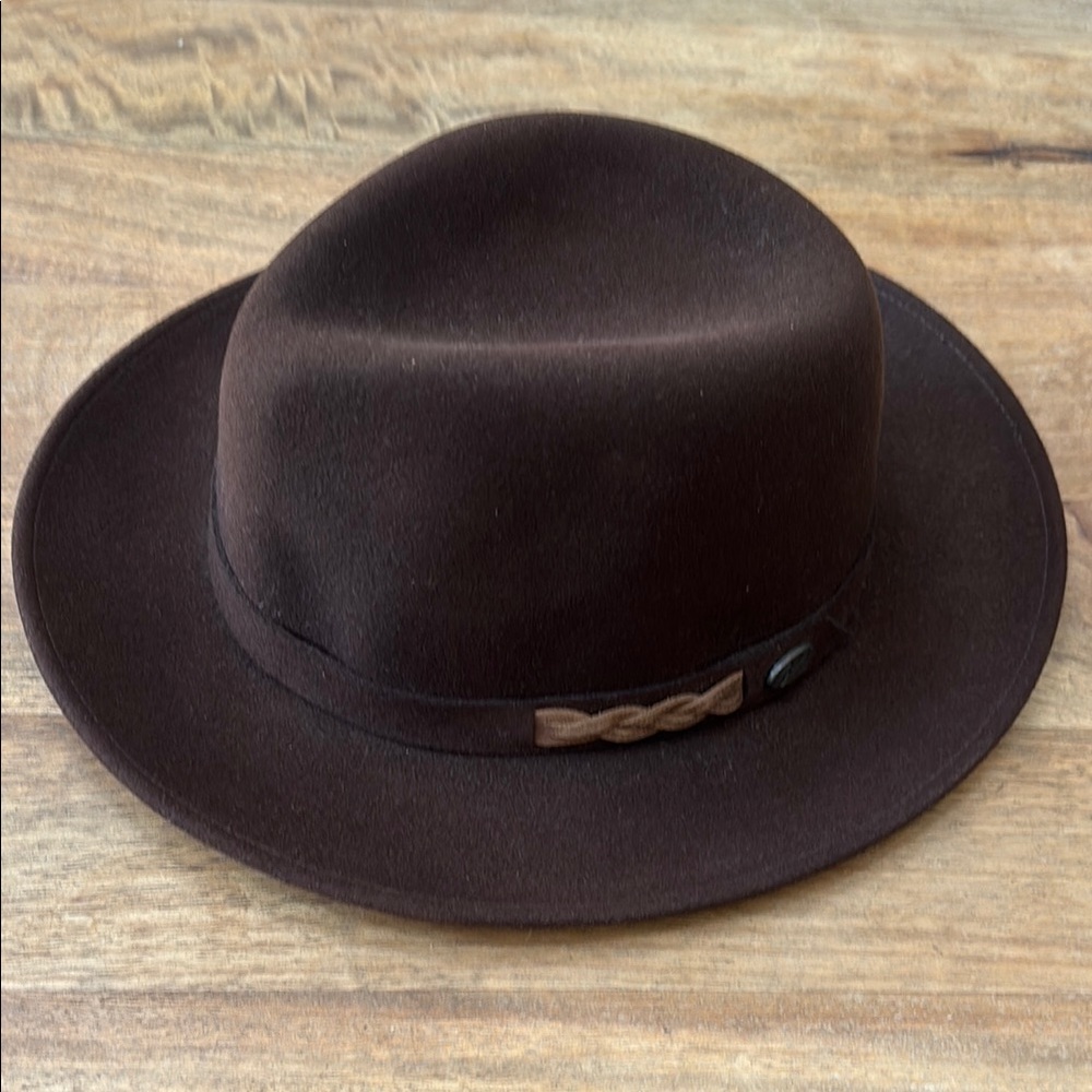 Bailey Of Hollywood Dark Brown Fedora Hat 100% Wool XL
